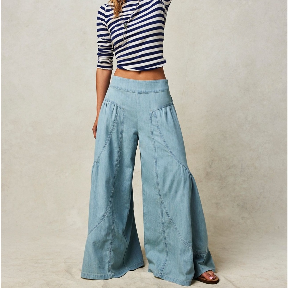Free People We The Free Dawn On Me Wide Leg Jeans